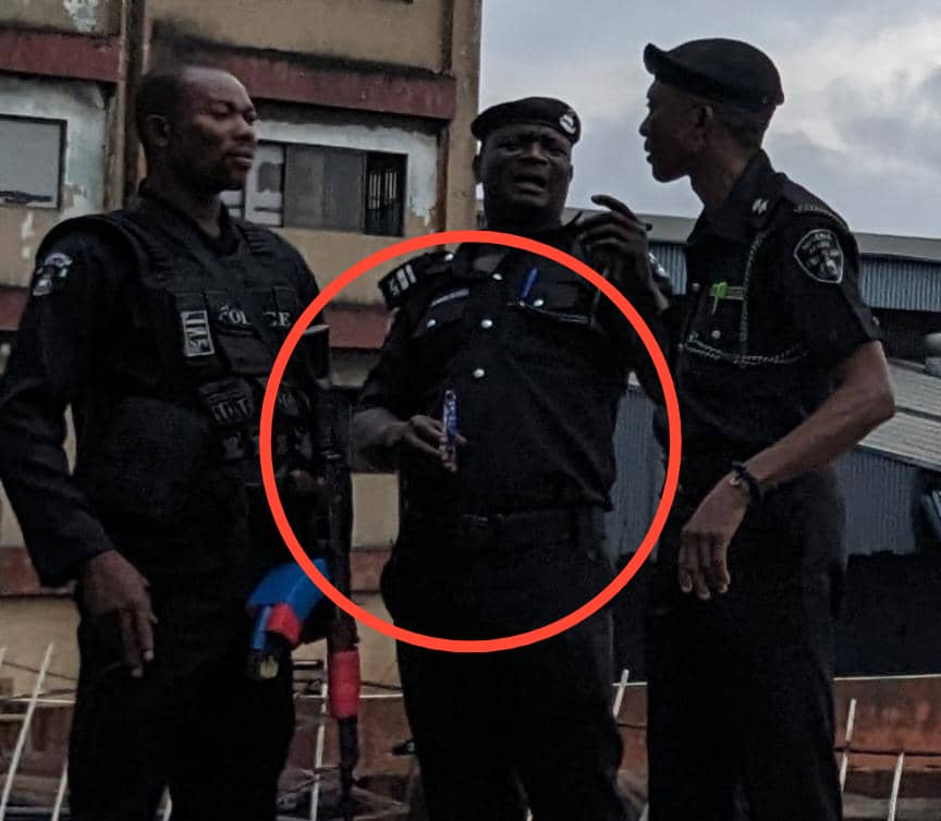 PHOTOS: Lagos Policemen Drink Alcohol Hours After Their Colleague Shot Truck Driver