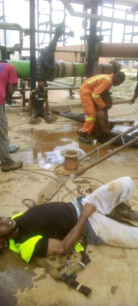 unconscious workers at Dangote petroleum& petrochemicals  