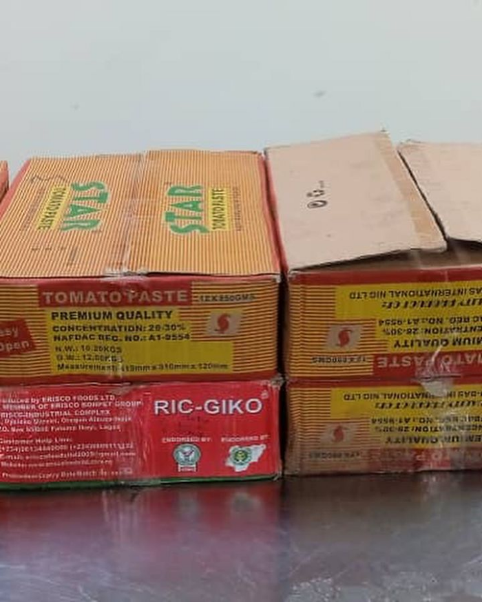 Skunk shipment concealed in tomato paste tins