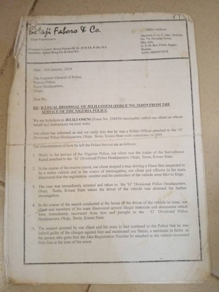 A Copy of Another Petition Written to the IGP in 2005