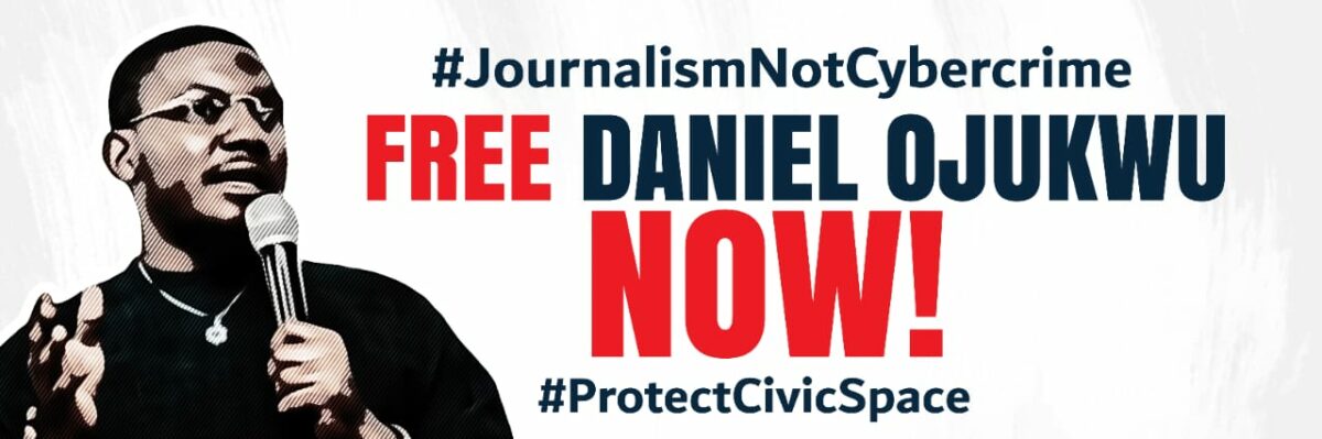 Media protest flier to free Daniel Ojukwu