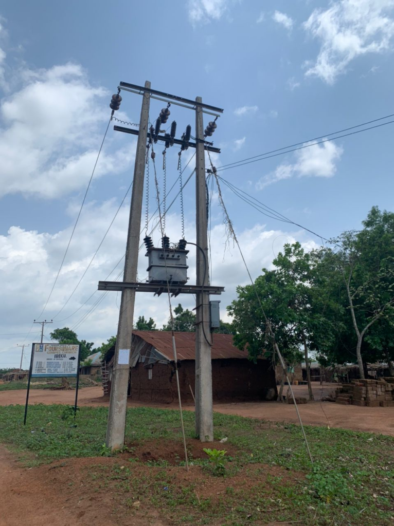 An electric pole and transformer in Ibeku