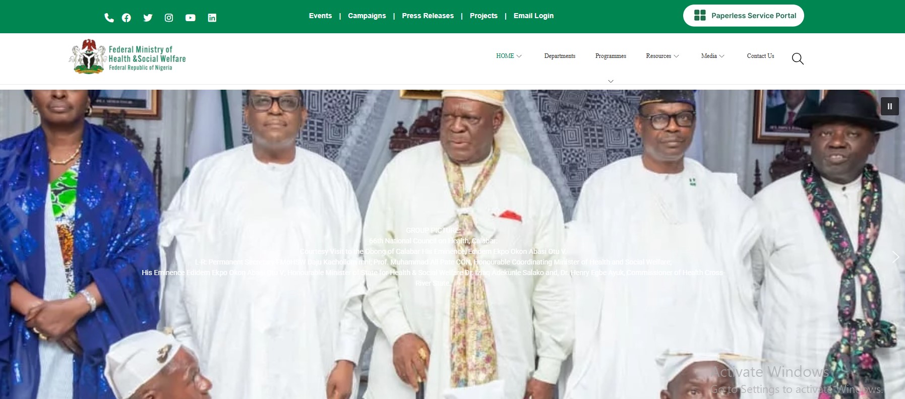 After FIJ’s Story, Federal Ministry of Health Fixes Unsafe Website